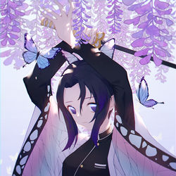 This is a pixiv picture whose title is 蝶.