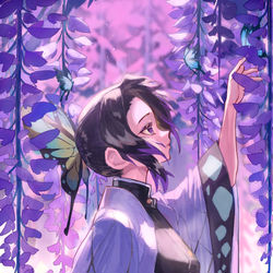 This is a pixiv picture whose title is 蝶.