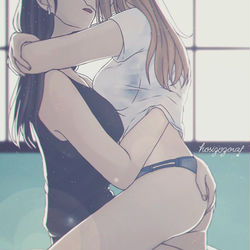 This is a pixiv picture whose title is 無題百合.