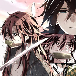 This is a pixiv picture whose title is 鬼化炭治郎.