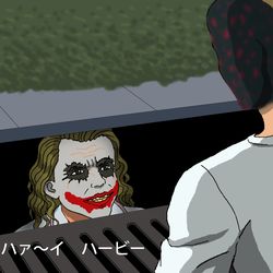 This is a pixiv picture whose title is ハービー・デントを自分の側に引き入れようとするジョーカー.