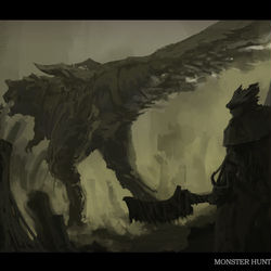 This is a pixiv picture whose title is ICEBORNE×Bloodborne.