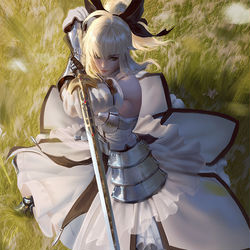 This is a pixiv picture whose title is Artoria Pendragon Lily.