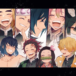 This is a pixiv picture whose title is 笑う門には福来たる！！.