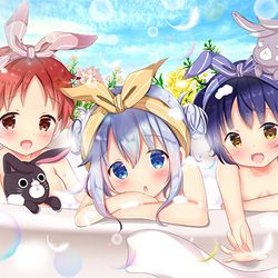 This is a pixiv picture whose title is 一緒に入る？♥.