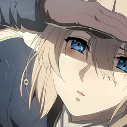 This is a pixiv picture whose title is ヴァイオレット 9話のワンシーン摸写.