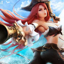 This is a pixiv picture whose title is Miss Fortune.