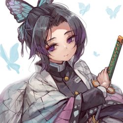 This is a pixiv picture whose title is 胡蝶しのぶ.