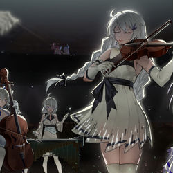 This is a pixiv picture whose title is 【崩坏3三周年】十二华奏 — 序曲 夜色.