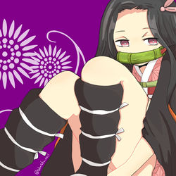 This is a pixiv picture whose title is 鬼滅(ほぼ善).