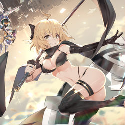 This is a pixiv picture whose title is 沖田と空.