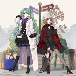 This is a pixiv picture whose title is 初音ミク×Glico.