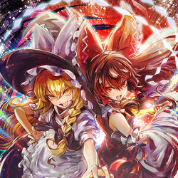 This is a pixiv picture whose title is 博麗電脳試遊会.