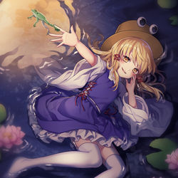This is a pixiv picture whose title is 月まで飛び跳ねて.