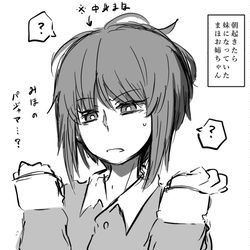 This is a pixiv picture whose title is なんやかんやあって入れ替わってしまった西住姉妹。.