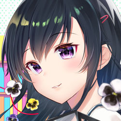 This is a pixiv picture whose title is パンジー💜.