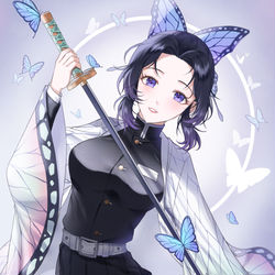 This is a pixiv picture whose title is 胡蝶 しのぶ.