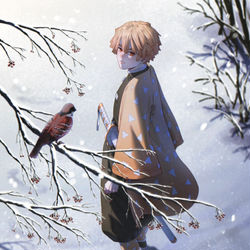 This is a pixiv picture whose title is 我妻 善逸.