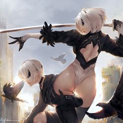 This is a pixiv picture whose title is Nier Automata.