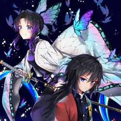 This is a pixiv picture whose title is 蟲・水ノ呼吸.