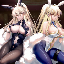 This is a pixiv picture whose title is ダブルバニ上.