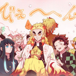 This is a pixiv picture whose title is 煉獄さんが..！生きてる！！！.