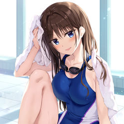 This is a pixiv picture whose title is 先生と水泳の授業.