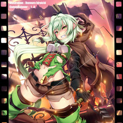 This is a pixiv picture whose title is 【進撃の小鬼(最後の一矢)】(ゴブスレ).