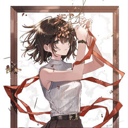 This is a pixiv picture whose title is 🍂.