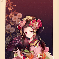 This is a pixiv picture whose title is 祢豆子.
