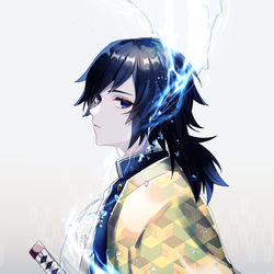 This is a pixiv picture whose title is 冨岡義勇.