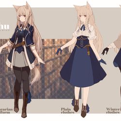 This is a pixiv picture whose title is ましろちゃん設定画.