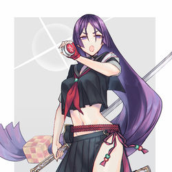 This is a pixiv picture whose title is 影の風紀委員長.