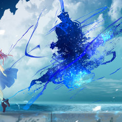 This is a pixiv picture whose title is 天神子兎音cover「ただ君に晴れ」イラスト.
