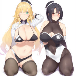 This is a pixiv picture whose title is 愛宕 & 高雄.
