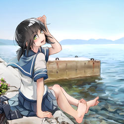 This is a pixiv picture whose title is 夏吹雪.
