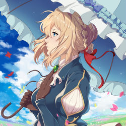 This is a pixiv picture whose title is Violet Evergarden.