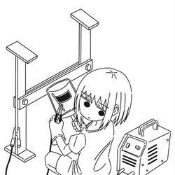 This is a pixiv picture whose title is 溶接.