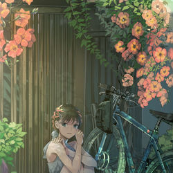 This is a pixiv picture whose title is のうぜんかずら.