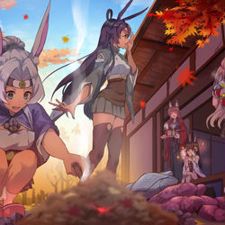 This is a pixiv picture whose title is 重桜焼き芋タイム.