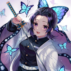 This is a pixiv picture whose title is 胡蝶しのぶ🦋.
