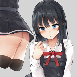 This is a pixiv picture whose title is 朝潮.