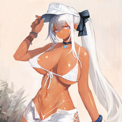 This is a pixiv picture whose title is 褐色.
