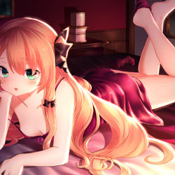 This is a pixiv picture whose title is 11歳の夜更かし.