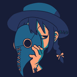 This is a pixiv picture whose title is ペストマスク.