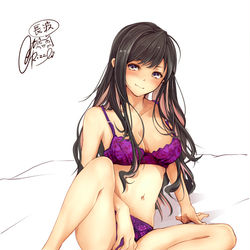 This is a pixiv picture whose title is 長波さんは脱いだらすごかった・・・でした。.