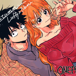 This is a pixiv picture whose title is ワンピ　ついろぐ１.