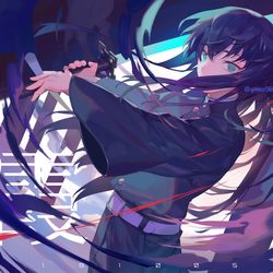 This is a pixiv picture whose title is 霞柱.