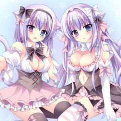 This is a pixiv picture whose title is 藍羽＆碧羽ちゃん.