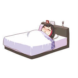 This is a pixiv picture whose title is 体調不良で寝込む美竹.